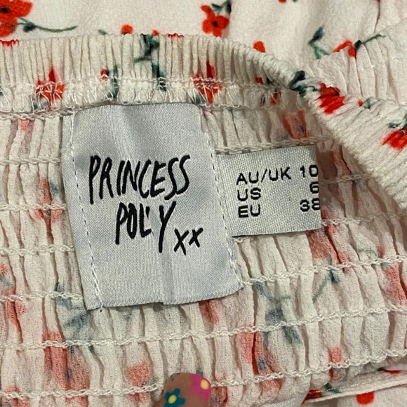 Princess Polly The Allen Mini Dress White & Red floral 16770 - Picture 9 of 13